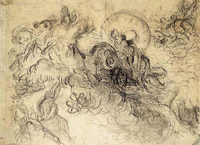Eugene Delacroix Apollo Slays Python oil painting image
